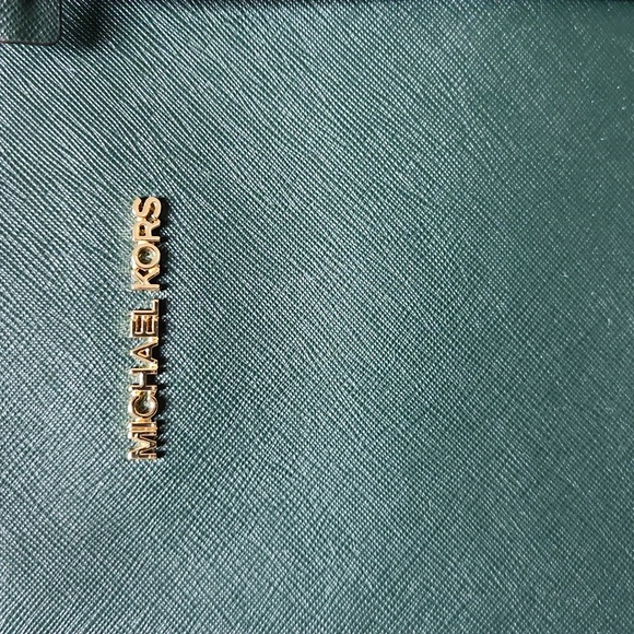 Michael Kors Jet Set Travel Tote Racing Green NWT - Picture 3 of 11